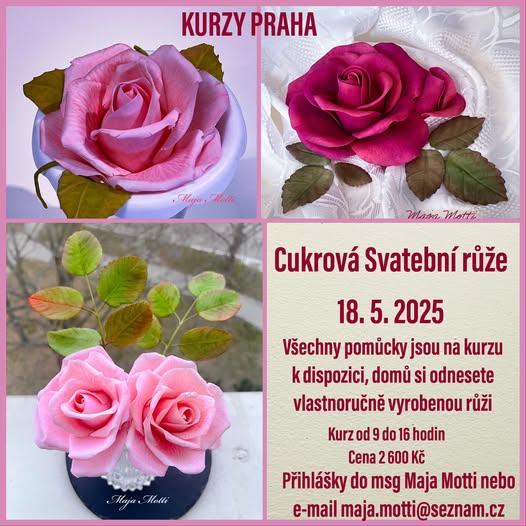 Cukrová svatební růže - poslední volná místa