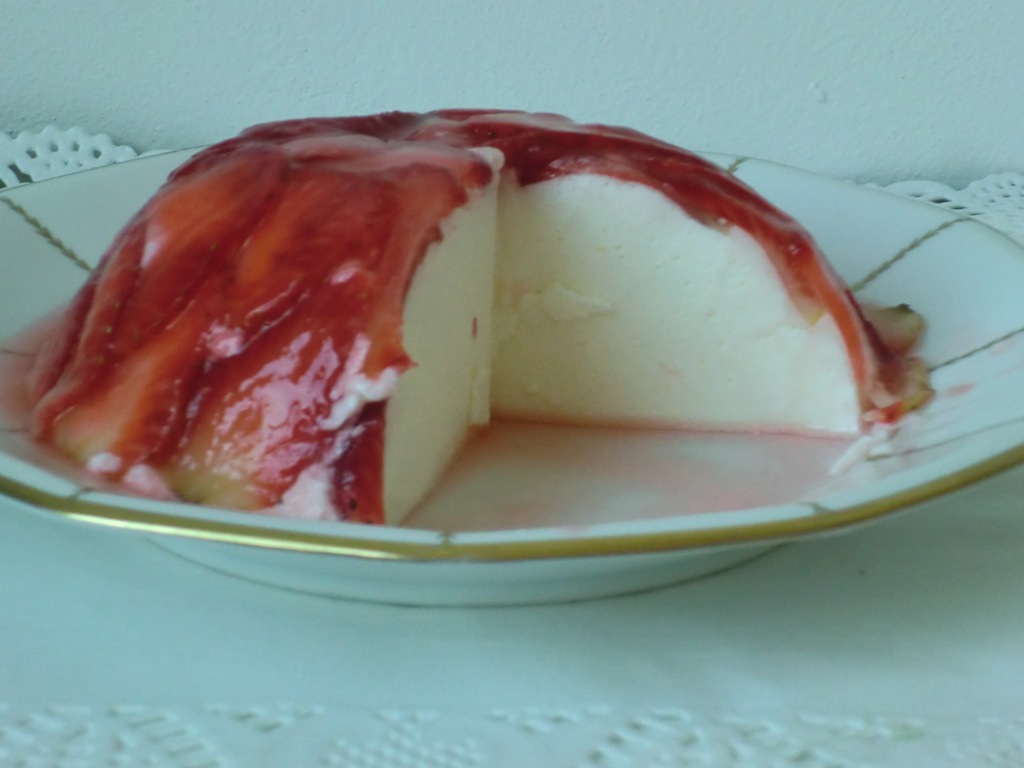 Panna cotta con le fragole