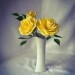 Růže z jedlého papíru žlutá