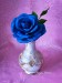 Růže z jedlého papíru modrá